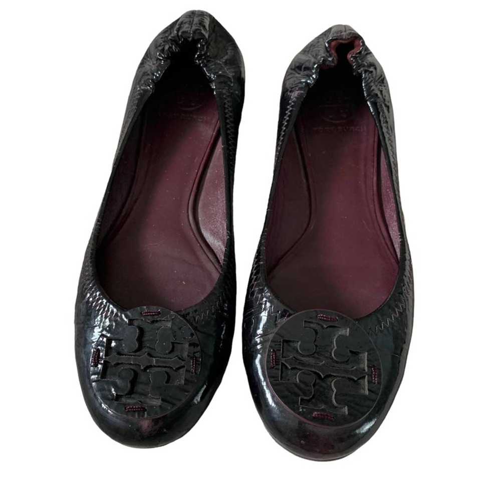 Tory Burch Reva flats maroon patent leather flat 9